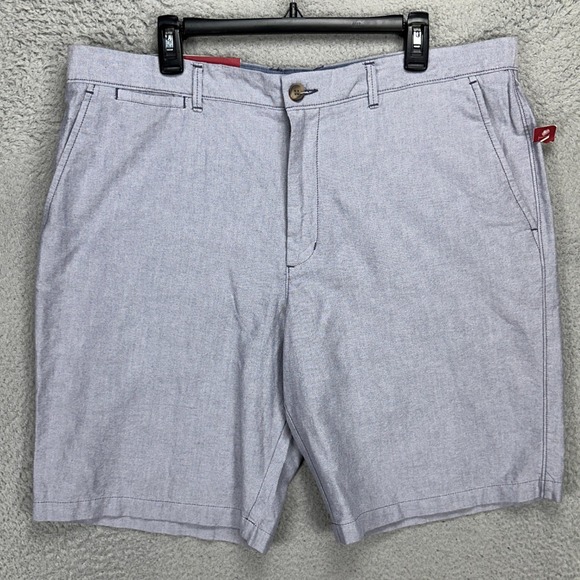Merona Mens Khakis Shorts 40 Light Blue Chino Flat Front Pockets 100% Cotton NEW - Picture 1 of 7